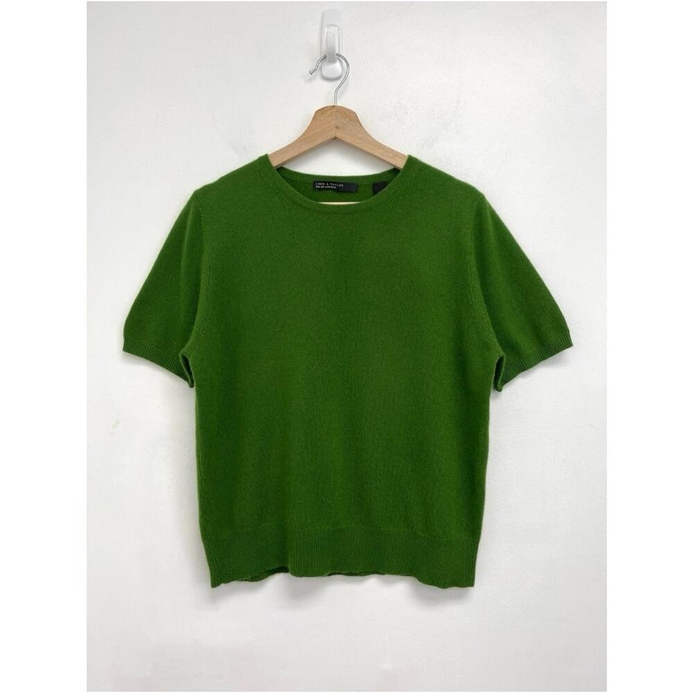 Lord & Taylor 100% Cashmere 2-Ply Crew Neck Short-Sleeve Classic Chic Sweater XL - Picture 8 of 8